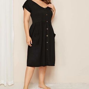 Midi button down dress